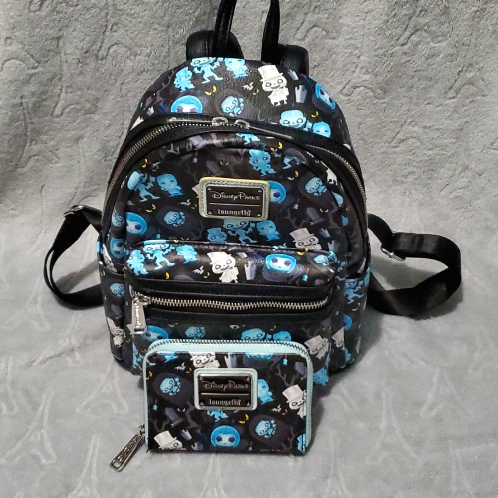 Disney x Loungefly Haunted Mansion Funko Pop! Happy Haunts Backpack + Wallet